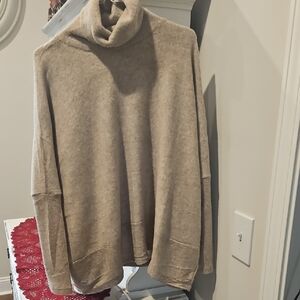 Zenana Outfitters Beige Turtleneck Sweater